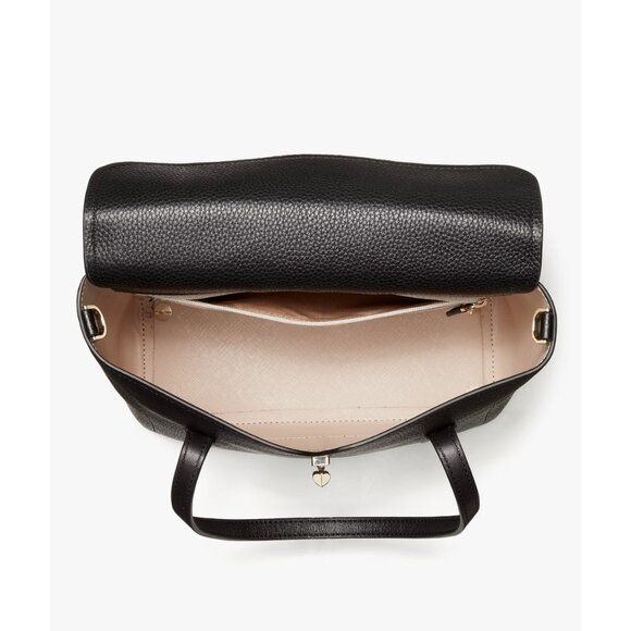 New Kate Spade Essential Medium North South Tote Pebble Leather Black - Picture 2 of 6